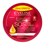 Eveline Cosmetics Extra Soft SOS, crema specializzata rigenerante intensiva, per viso e corpo, 10% urea, 200 ml