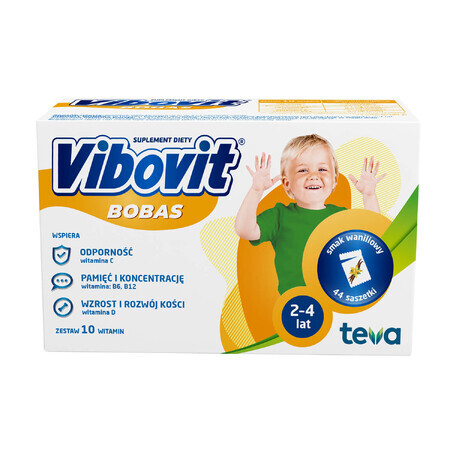 Vibovit Bobas, for children aged 2 to 4 years, vanilla flavor, 44 sachets