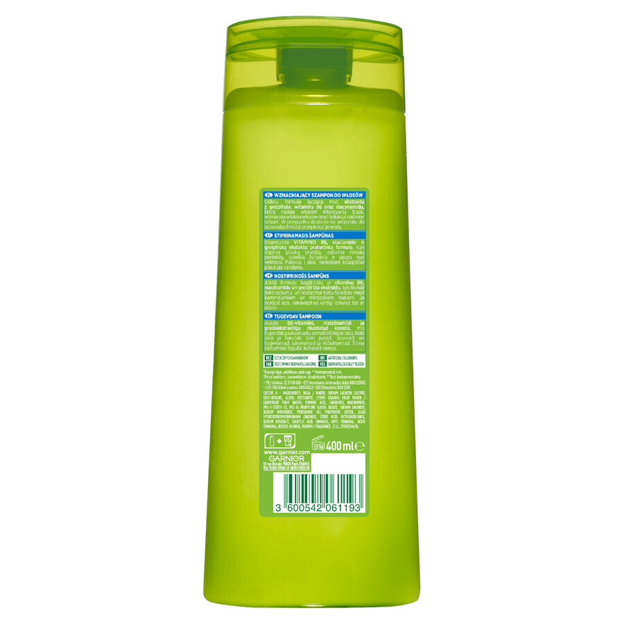 Garnier Fructis Strength and Shine, 2 in 1 strengthening shampoo for normal hair, 400 ml