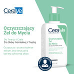 CeraVe, gel nettoyant aux céramides, peaux normales et grasses, 236 ml