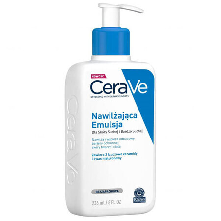 CeraVe, émulsion hydratante aux céramides, peaux sèches et très sèches, 236 ml