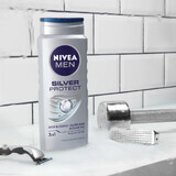 Nivea Men Silver Protect, 3 in 1 shower gel for face, body and hair, 250 ml