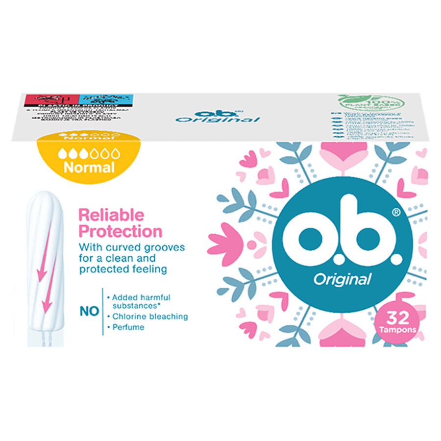 O.B. Original, tampons hygiéniques, Normal, 32 pièces