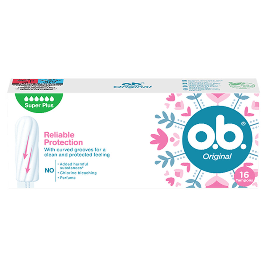 O.B. Original, tampons hygiéniques, Super Plus, 16 pièces