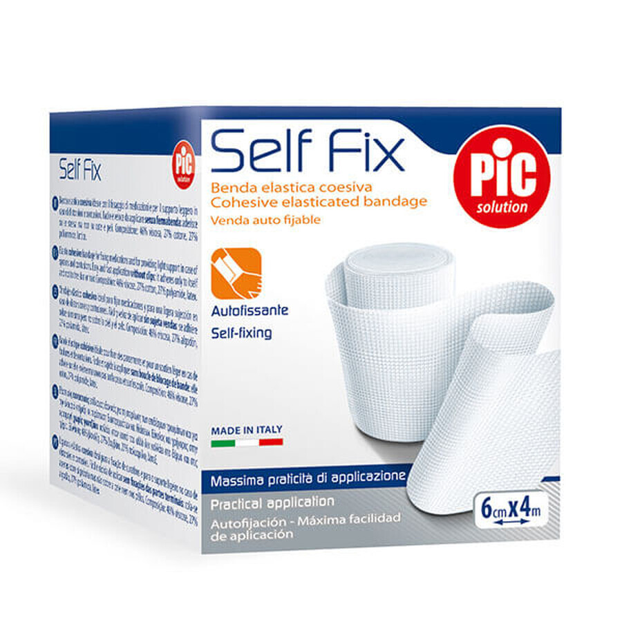 Pic Solution Self Fix, elastic bandage, self-adhesive, 6 cm x 4 m, 1 pc