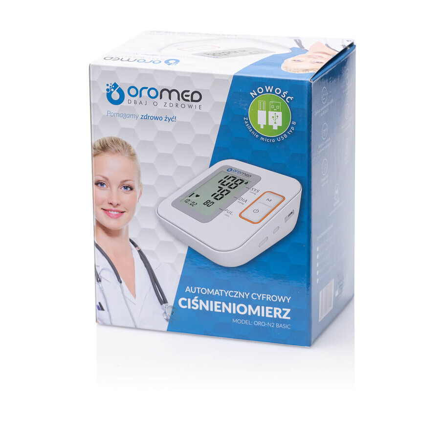 Oromed Oro-N2 Basic, tensiomètre automatique pour le bras avec alimentation électrique