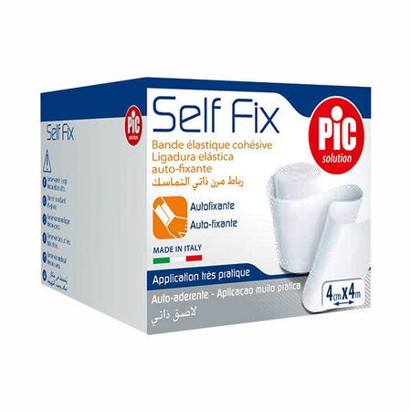 Pic Solution Self Fix, bandage élastique, autocollant, 4 cm x 4 m, 1 pièce