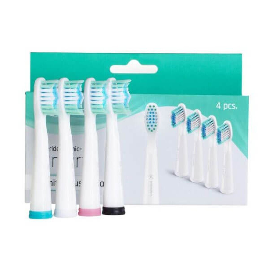 Embouts de brosse à dents Meriden Sonic + Smart, blanc, 4 pièces