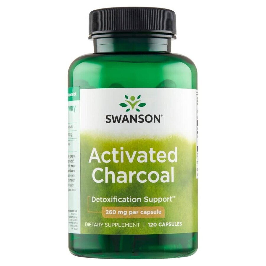 Swanson Charbon activé, 120 gélules