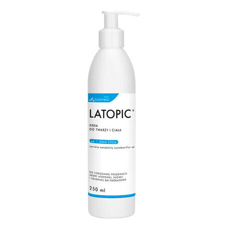 Latopic, crème pour le visage et le corps dès le premier jour, 250 ml