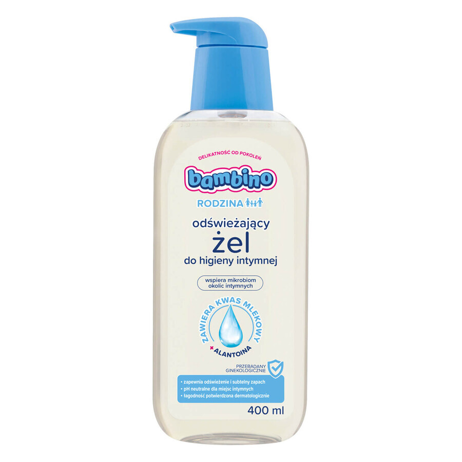 Bambino Family, gel rinfrescante per l'igiene intima, da 3 anni, 400 ml