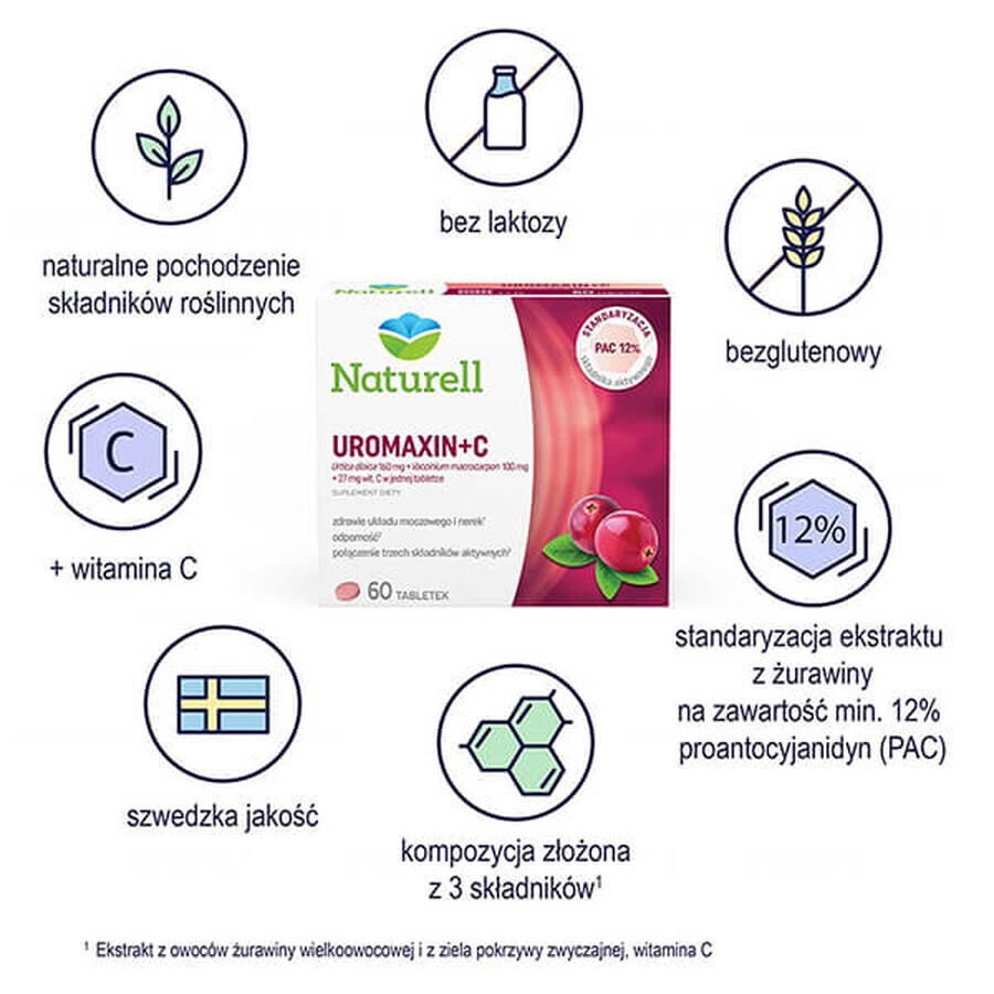 Naturell Uromaxin + C, 60 comprimés