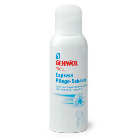 Gehwol med Express Pflege-Schaum, mousse de soin pour pieds secs, 125 ml