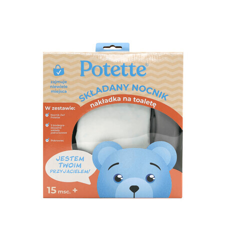 Potette Plus, pot de bébé et siège de toilette 2en1, gris et blanc, 1 pièce