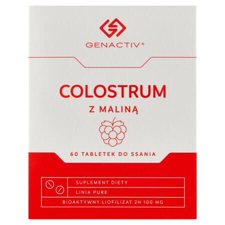 Genactiv Colostrum avec Framboise, 60 pastilles