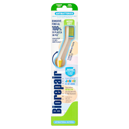 Biorepair Curve Junior, brosse à dents courbée, 7-14 ans, medium soft, 1 pièce