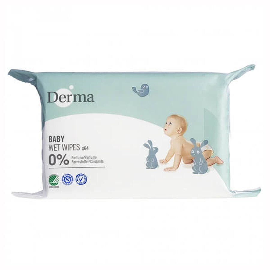 Derma Eco Baby, soothing ointment, 100 ml + care cream, 100 ml, + shampoo-soap, 150 ml + wet wipes, 64 pieces