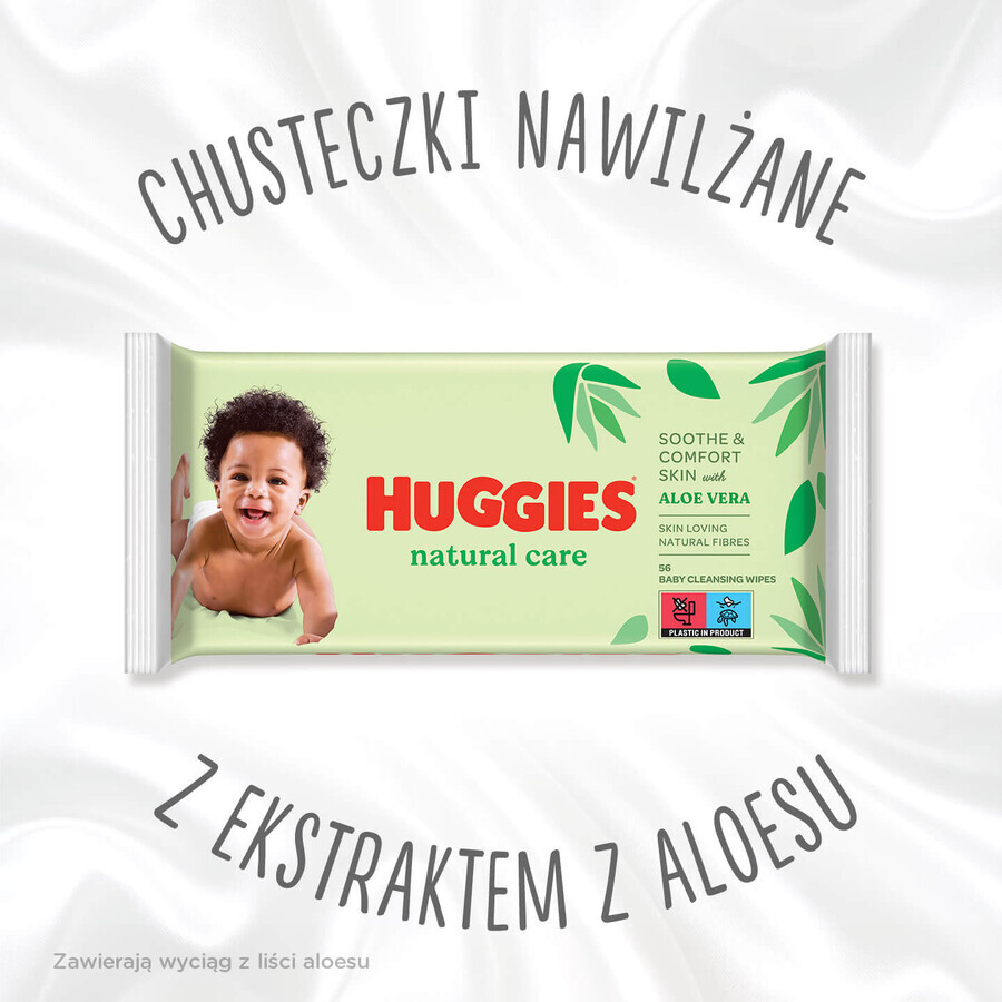 Huggies Natural Care, lingettes humides, 3 x 56 pièces