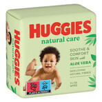 Huggies Natural Care, lingettes humides, 3 x 56 pièces