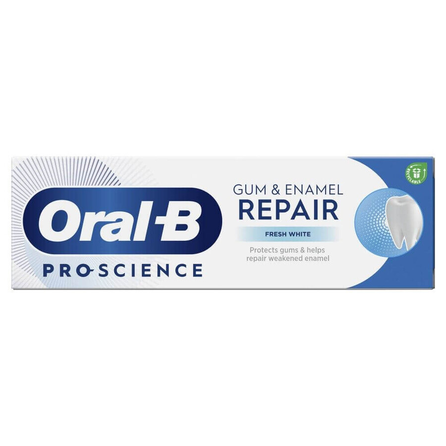 Oral-B Gum &amp; Enamel Repair, dentifrice, Fresh White, 75 ml