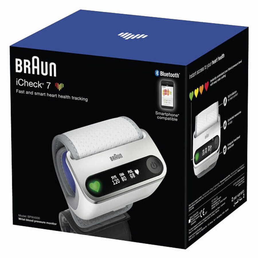 Braun iCheck 7 BPW4500, tensiomètre électronique au poignet