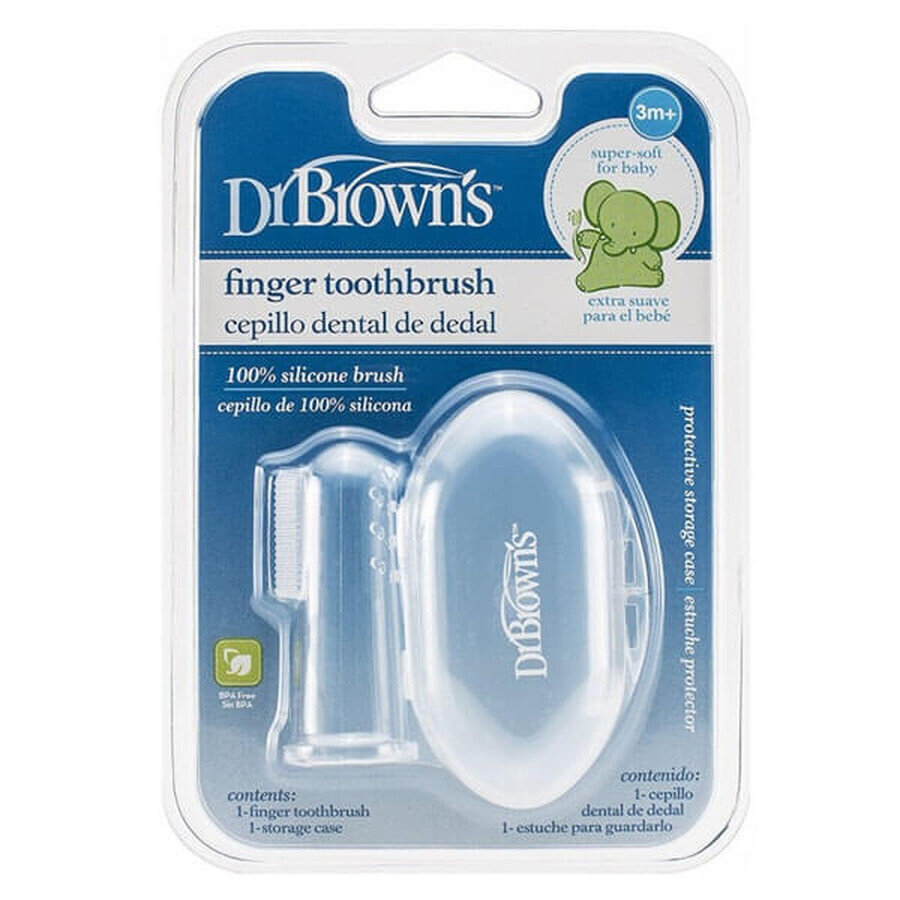 Brown's, brosse à dents en silicone pour le massage des dents et des gencives, 1 pièce