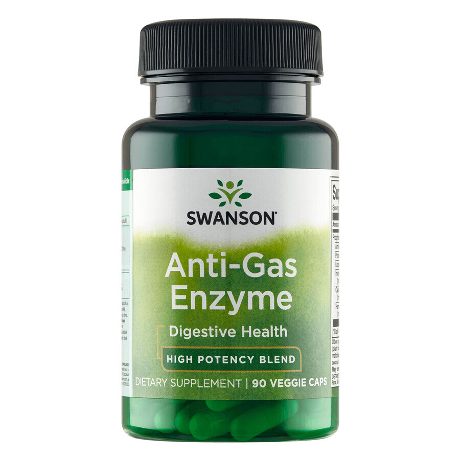 Swanson Anti-Gas-Enzyme, 90 vegetarian capsules