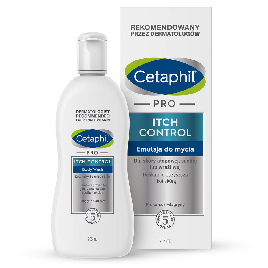 Cetaphil Pro Itch Control, émulsion nettoyante, pour bébés, enfants et adultes, 295 ml