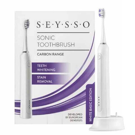 Seysso Carbon Basic, brosse à dents sonique, blanche, 1 pièce