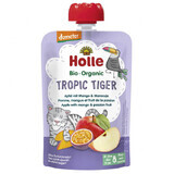 Holle, Fruchtmousse in der Tube, Tropic Tiger, Apfel mit Mango und Passionsfrucht, nach 8 Monaten, 100 g