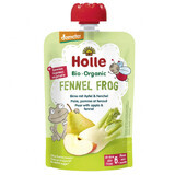 Holle, Fruchtmousse in der Tube, Fenchelfrosch, Birne, Apfel, Fenchel BIO, ab 6 Monaten, 100 g