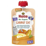 Holle, Mousse de fructe într-un tub, Carrot Cat, morcov, mango, banană și pară, după 6 luni, 100 g