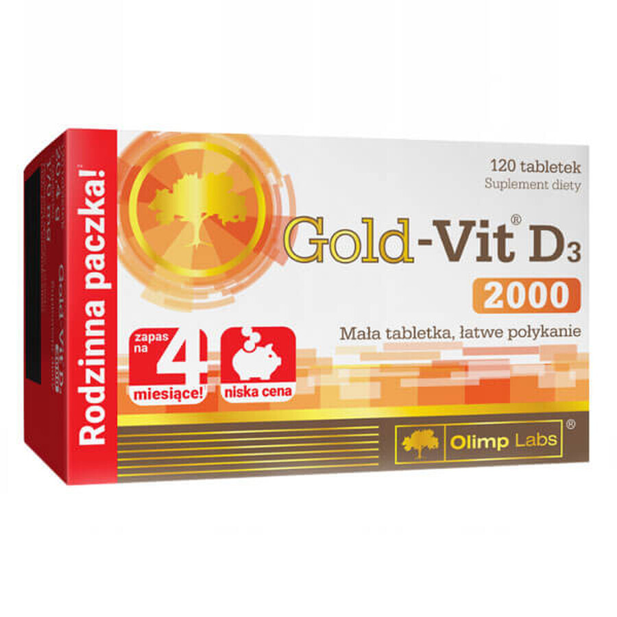 Olimp Gold-Vit D3 2000, 120 comprimés