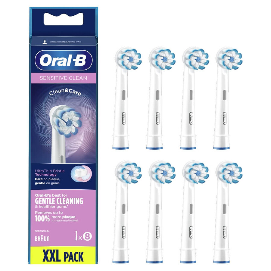 Oral-B, embouts de remplacement pour brosse à dents électrique Sensi UltraThin, EB 60-8, 8 pièces