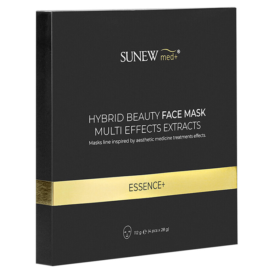 SunewMed+ Essence+, masque hybride sur tissu avec peptides et mucus d'escargot, 4 pièces