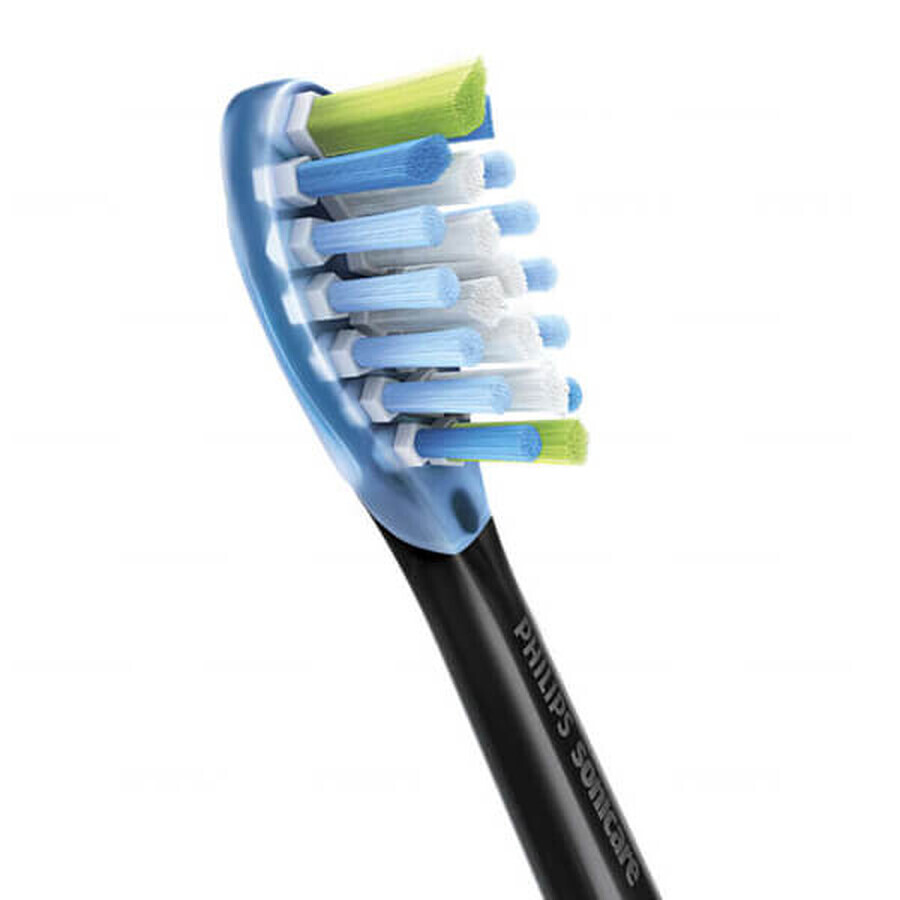 Philips, embouts de remplacement pour brosse à dents sonique Sonicare C3 Premium Plaque Defence, HX9044/33, noir, 4 pièces