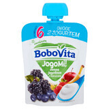 BoboVita JogoMi! Fruit met yoghurt in een tube, bessenfruit met banaan, 80 g