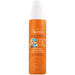 Avène Sun, Spray protecteur visage et corps résistant à l'eau pour enfants, peau sensible, SPF 50+, 200 ml