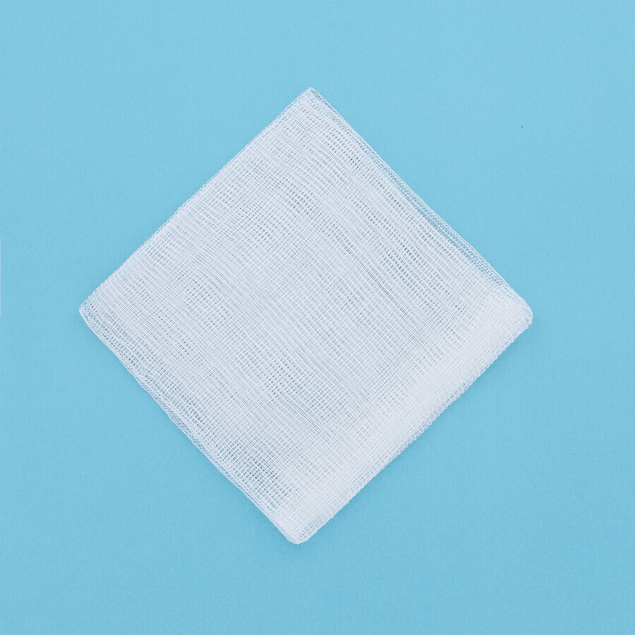 SEMA Protect, non-sterile gauze pads, 17 threads, 8 layers, 10 cm x 10 cm, 100 pieces