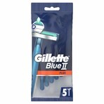 Gillette Blue II Plus, rasoirs jetables, 5 pièces