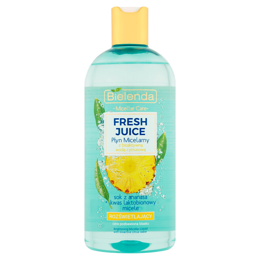 Bielenda Fresh Juice, lichid micelar iluminator, ananas, 500 ml