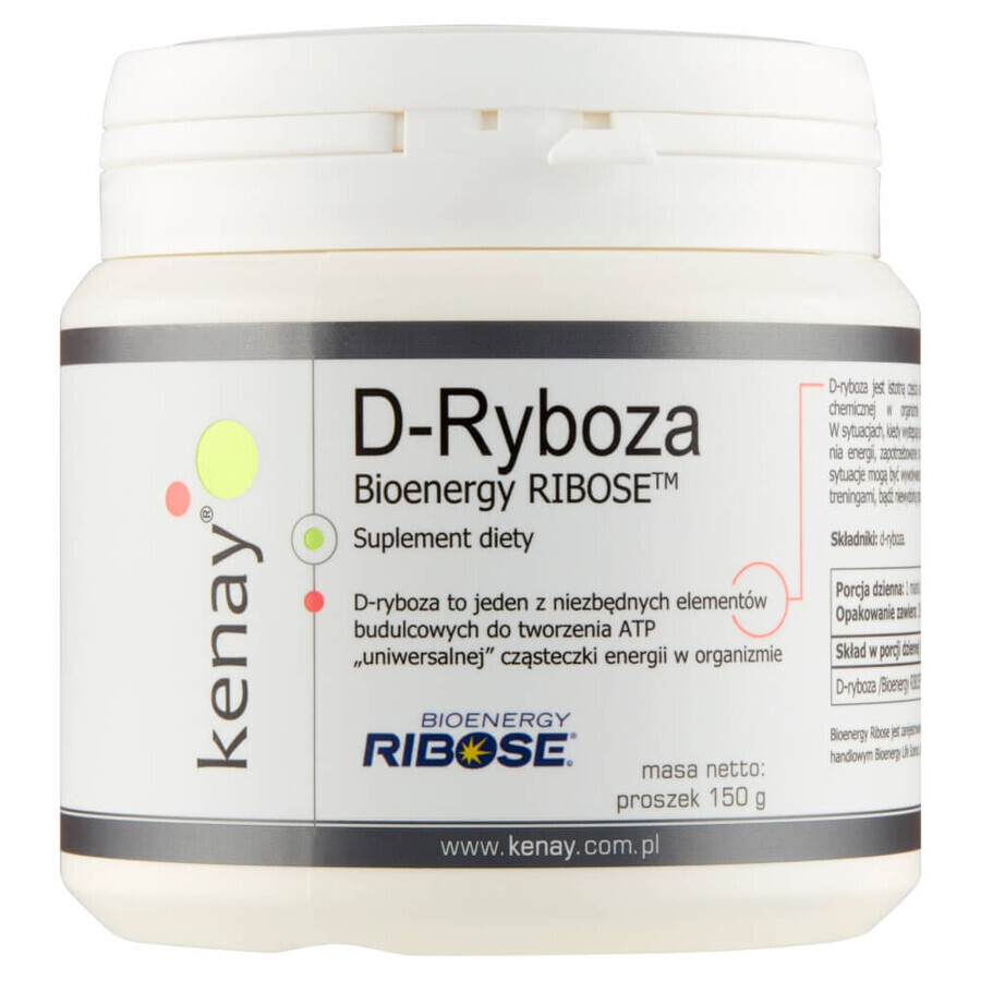 Kenay D-Ribose Ribose bioénergétique, 150 g