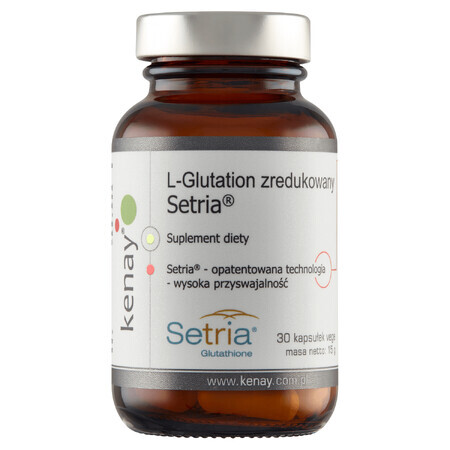 Kenay L-Glutathione reduced Setria, 30 vegetable capsules