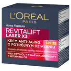 L'Oreal Revitalift Laser X3, Crema de día antiedad 40+, SPF 20, 50 ml