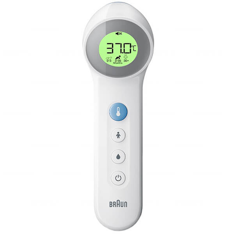 Braun BNT 400 5-in-1 non-contact forehead thermometer with Age Precision, white