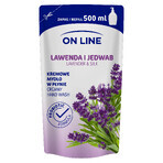 On Line, savon liquide en crème, Lavande et soie, stock, 500 ml