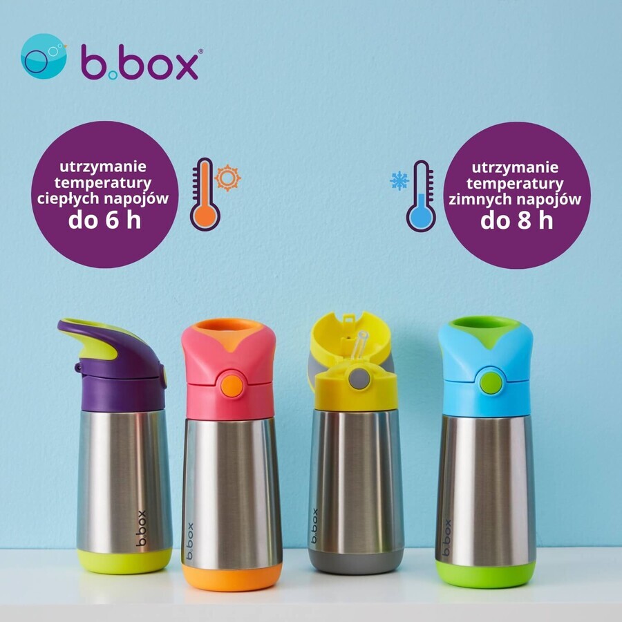 B.Box, biberon thermique avec paille, biberon, Ocean Breeze, à partir de 12 mois, 350 ml