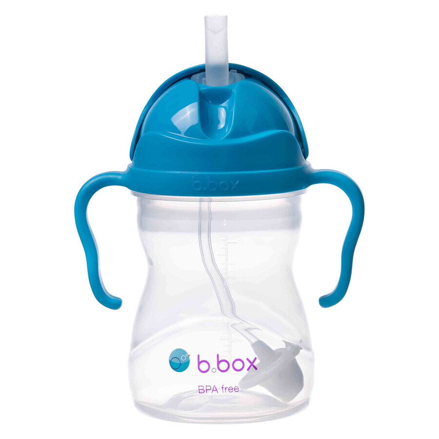 B.Box, bottle with straw, cobalt, from 6 months, 240 ml