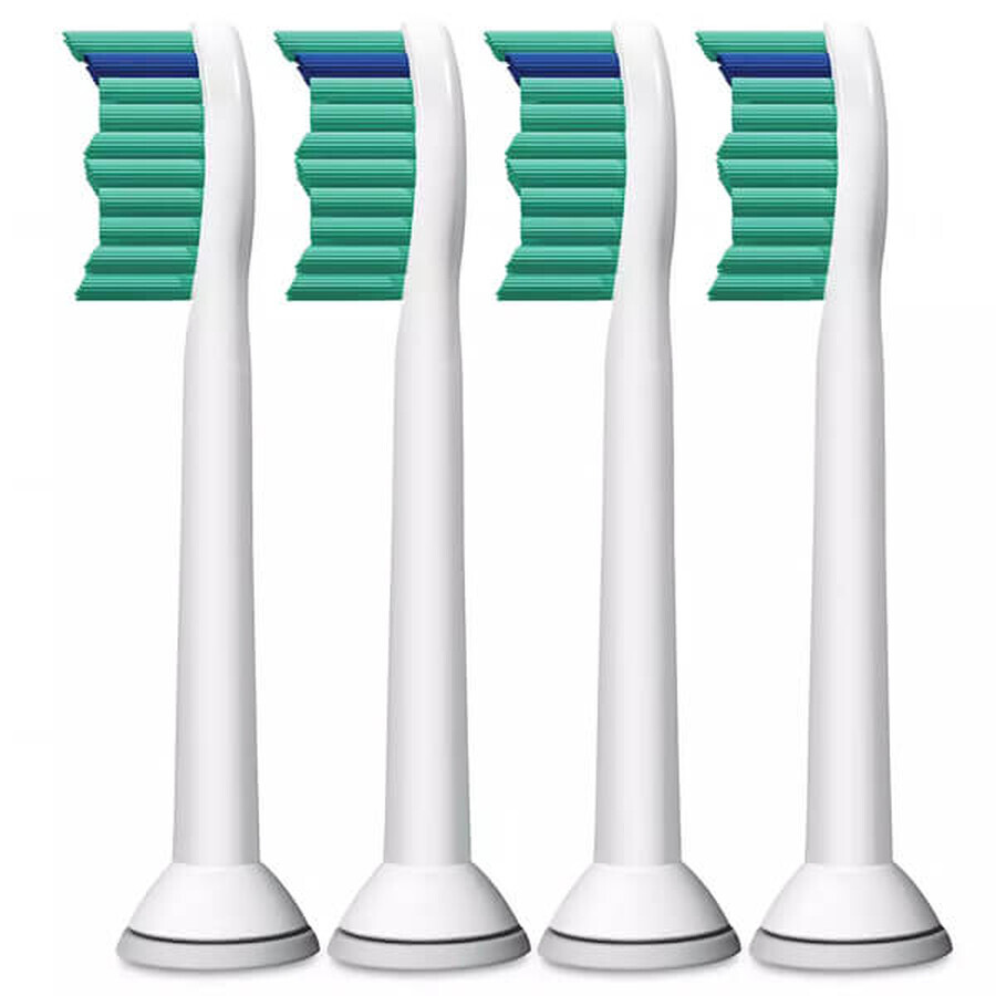 Philips, embouts de remplacement pour brosse à dents sonique Sonicare C1 ProResult, HX6014/07, blanc, 4 pièces