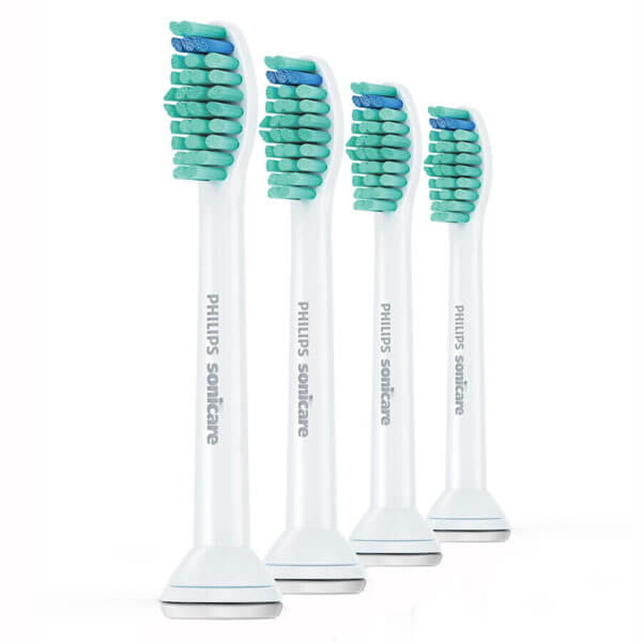 Philips, embouts de remplacement pour brosse à dents sonique Sonicare C1 ProResult, HX6014/07, blanc, 4 pièces